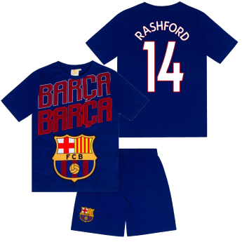 FC Barcelona dětské pyžamo Short Rashford