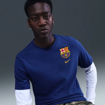 FC Barcelona pánské tričko Crest navy