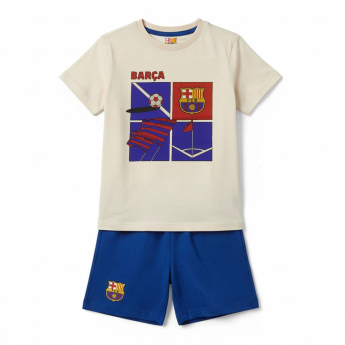 FC Barcelona dětské pyžamo Short beige