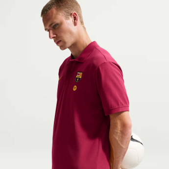 FC Barcelona pánské polo tričko Club Crest red