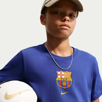 FC Barcelona dětské tričko Club Crest blue