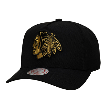 Chicago Blackhawks čepice baseballová kšiltovka NHL Black and Gold Pro Snapback