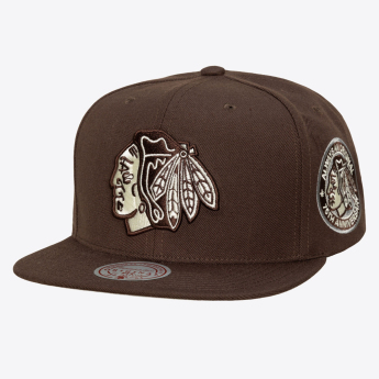 Chicago Blackhawks zimní čepice NHL Brown and Cream Snapback