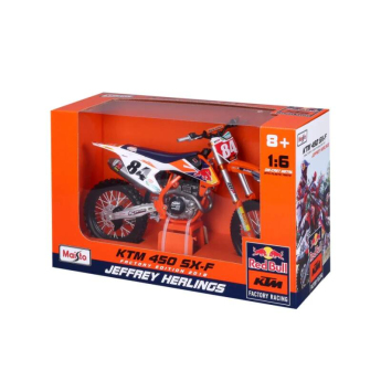 Modely aut a motorek model 1/6 Red Bull KTM 450 SX-F Jeffrey Herlings nr.84