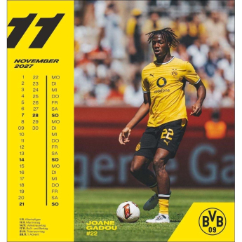Borussia Dortmund kalendář 2027 Postcard