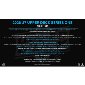 NHL boxy hokejové karty NHL 2026-27 Series 1 Hockey TIN Box