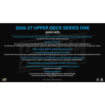 NHL boxy hokejové karty NHL 2026-27 Series 1 Hockey Blaster Box