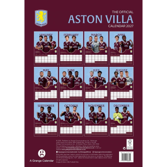 Aston Villa kalendář A3 2027