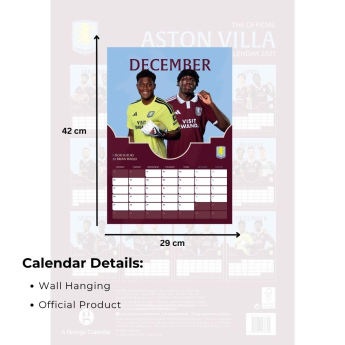Aston Villa kalendář A3 2027
