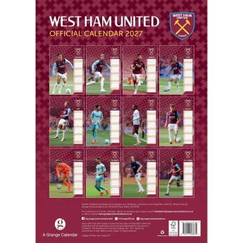 West Ham United kalendář A3 2027