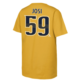 Dětské tričko Roman Josi #59 Nashville Predators NHL Flat Captains Name & Number Short Sleeve Cotton