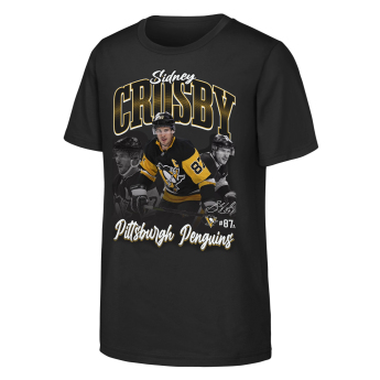Pittsburgh Penguins dětské tričko Sidney Crosby #87 NHL Triple Pic Player Short Sleeve Cotton