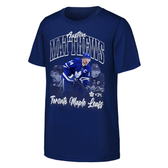 Toronto Maple Leafs dětské tričko Auston Matthews #34 NHL Triple Pic Player Short Sleeve Cotton