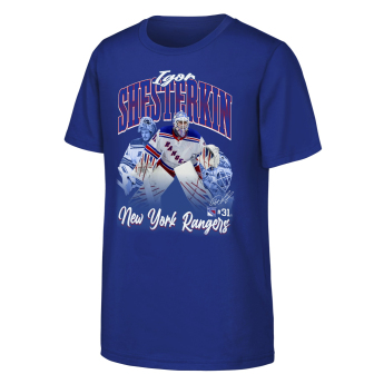 New York Rangers dětské tričko Igor Shesterkin #31 NHL Triple Pic Player Short Sleeve Cotton