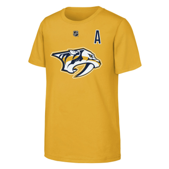 Dětské tričko Filip Forsberg #9 Nashville Predators NHL Flat Alt. Captains Name & Number Short Sleeve