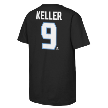 Dětské tričko Clayton Keller #9 Utah Mammoth NHL Flat Captains Name & Number Short Sleeve Cotton