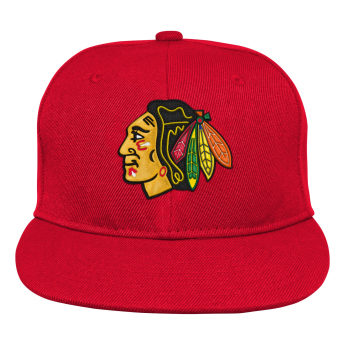 Chicago Blackhawks dětská čepice flat kšiltovka Logo Flatbrim Snapback