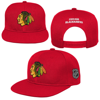 Chicago Blackhawks dětská čepice flat kšiltovka Logo Flatbrim Snapback