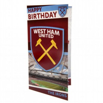 West Ham United narozeninové přání Birthday Card