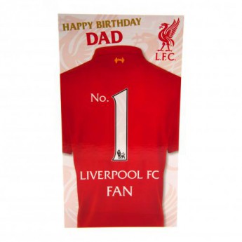 FC Liverpool narozeninové přání Birthday Card Dad