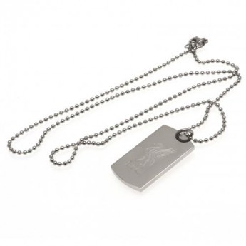 FC Liverpool řetízek na krk se psí známkou Engraved Dog Tag & Chain LB