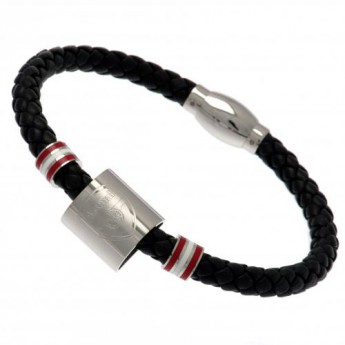 FC Arsenal kožený náramek Colour Ring Leather Bracelet