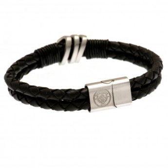 Manchester City kožený náramek Leather Bracelet