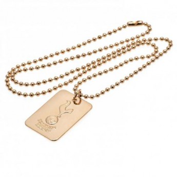 Tottenham Hotspur řetízek na krk se psí známkou Gold Plated Dog Tag & Chain