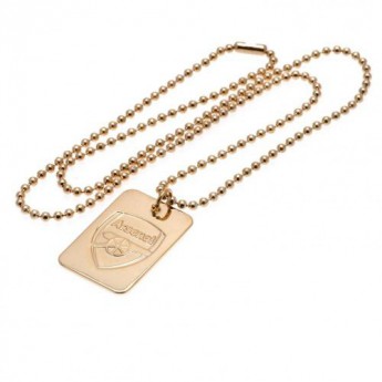 FC Arsenal řetízek na krk se psí známkou Gold Plated Dog Tag & Chain