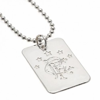 FC Rangers řetízek na krk se psí známkou Silver Plated Dog Tag & Chain