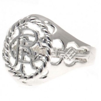 FC Rangers prsten Silver Plated Crest Ring Large