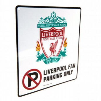 FC Liverpool kovová značka No Parking Sign