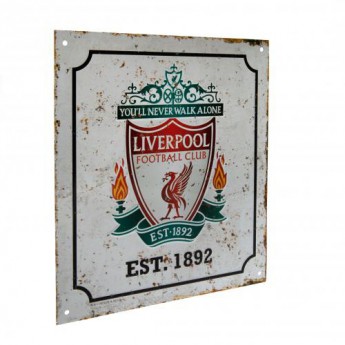 FC Liverpool cedule na zeď Retro Logo Sign
