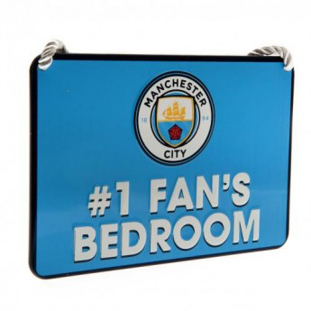 Manchester City značka do ložnice Bedroom Sign No1 Fan