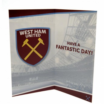 West Ham United narozeninové přání Birthday Card