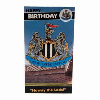 Newcastle United narozeninové přání Birthday Card & Badge