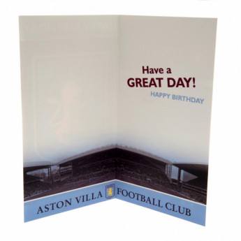 Aston Villa narozeninové přání Birthday Card