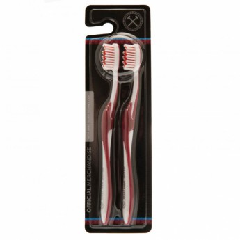 West Ham United dva zubní kartáčky Twin Pack Toothbrush Adults