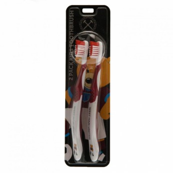 West Ham United dva dětské kartáčky na zuby Twin Pack Toothbrush Junior