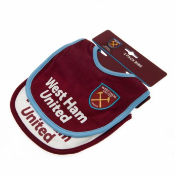 West Ham United dětský bryndák 2 Pack Bibs