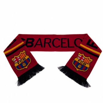 FC Barcelona zimní šála stripe red