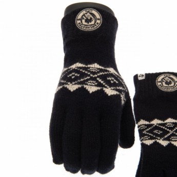 Manchester City pánské rukavice Knitted Gloves Adult Fairisle