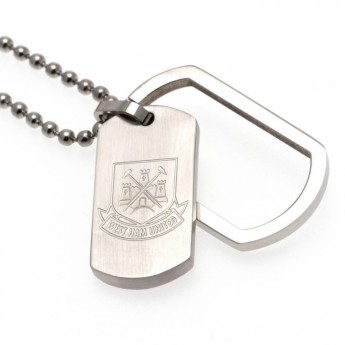 West Ham United řetízek na krk se psí známkou Framed Dog Tag & Chain CT
