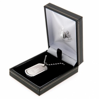 Newcastle United řetízek na krk se psí známkou Framed Dog Tag & Chain