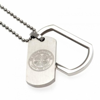 FC Celtic řetízek na krk se psí známkou Framed Dog Tag & Chain