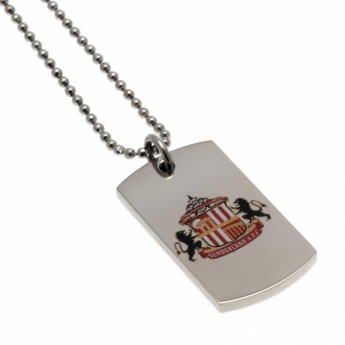 Sunderland řetízek na krk se psí známkou Colour Crest Dog Tag & Chain