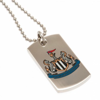 Newcastle United řetízek na krk se psí známkou Colour Crest Dog Tag & Chain