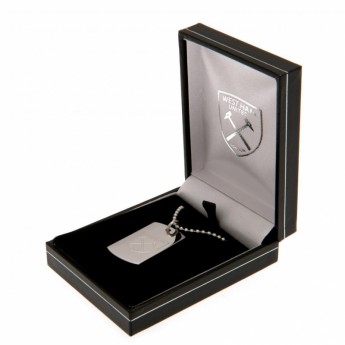 West Ham United řetízek na krk se psí známkou Engraved Dog Tag & Chain