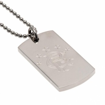 FC Rangers řetízek na krk se psí známkou Engraved Dog Tag & Chain1
