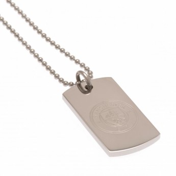 Manchester City řetízek na krk se psí známkou Engraved Dog Tag & Chain